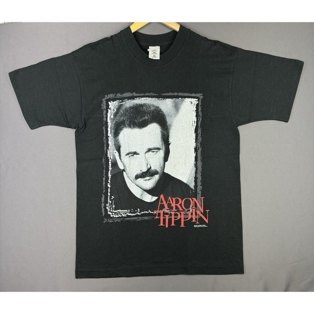 Vintage 1997 Aaron Tippin Country Music Tour Concert Black Shirt Promo Large